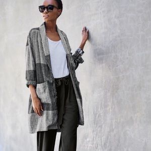 Eileen Fisher Organic Cotton Hazy Blocks Jacket